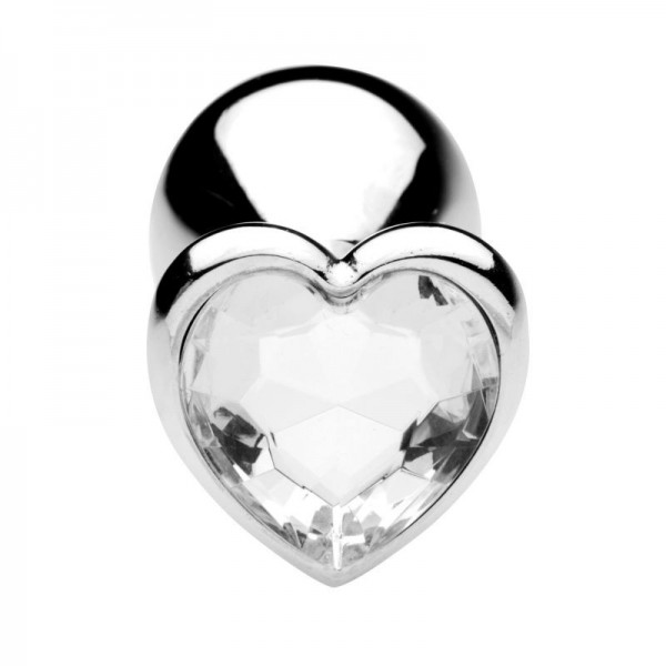 HEART JEWEL PLUG MEDIUM (CLEAR)
