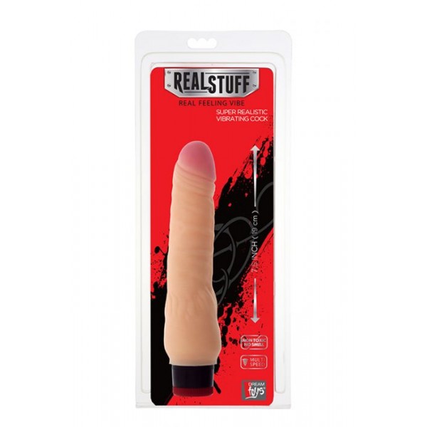 REALSTUFF 8INCH VIBRATOR - FLESH