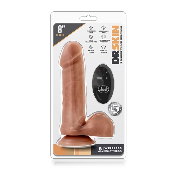 DR. SKIN 8INCH WIRELESS REMOTE DILDO