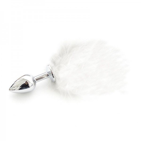 Plug anale pon tail anal plug bianco