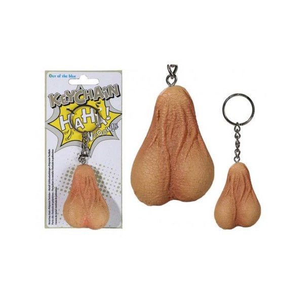 Metal key chain Testicle