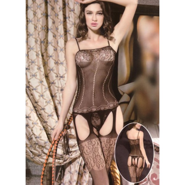 MISS FELIZ - BODYSTOCKING BLACK O/S